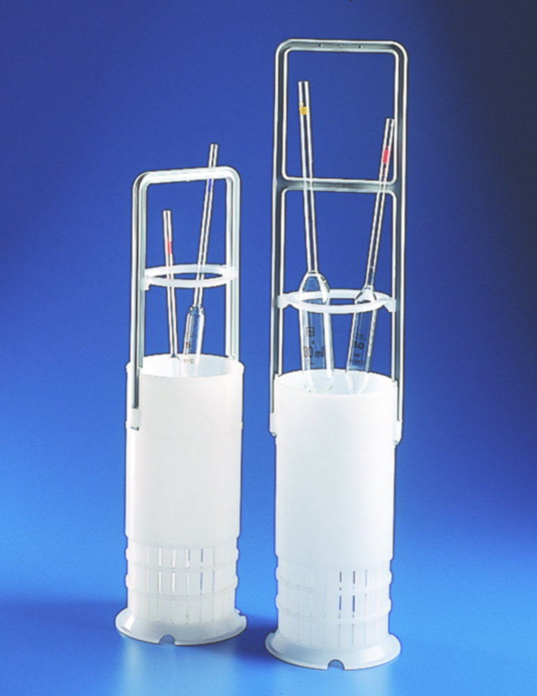 Pipette rinser system, pipette basket