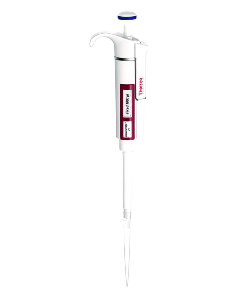Одноканальні мікролітрові піпетки Finnpipette™ F1, фіксований об'єм, 5000 мкл, 0,3 (± R%)