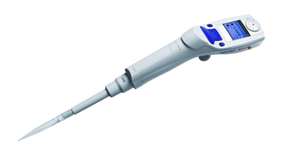 Електронні одноканальні мікролітрові піпетки Eppendorf Xplorer®, змінний об'єм, 10,0 мкл, Бірюзовий