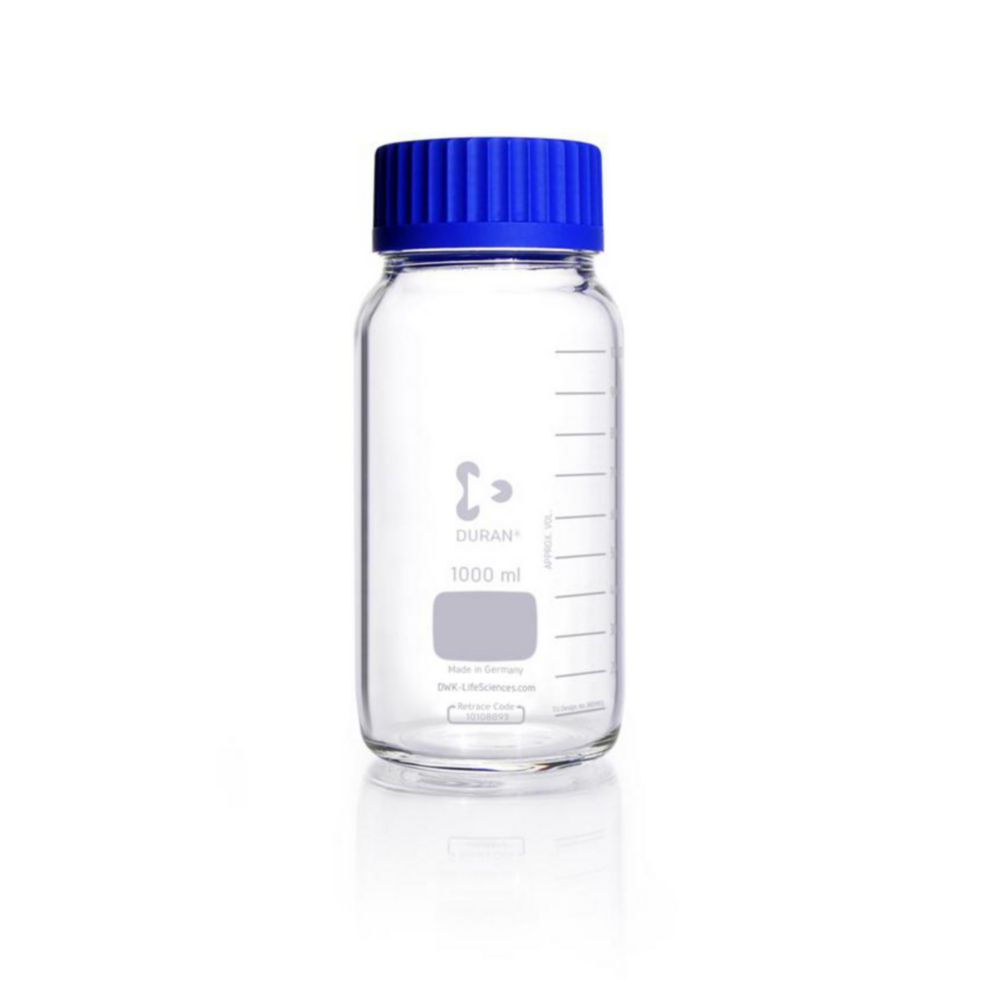 Пляшки з широкою горловиною GLS 80®, DURAN®, прозорі, 101 мм, 222 мм