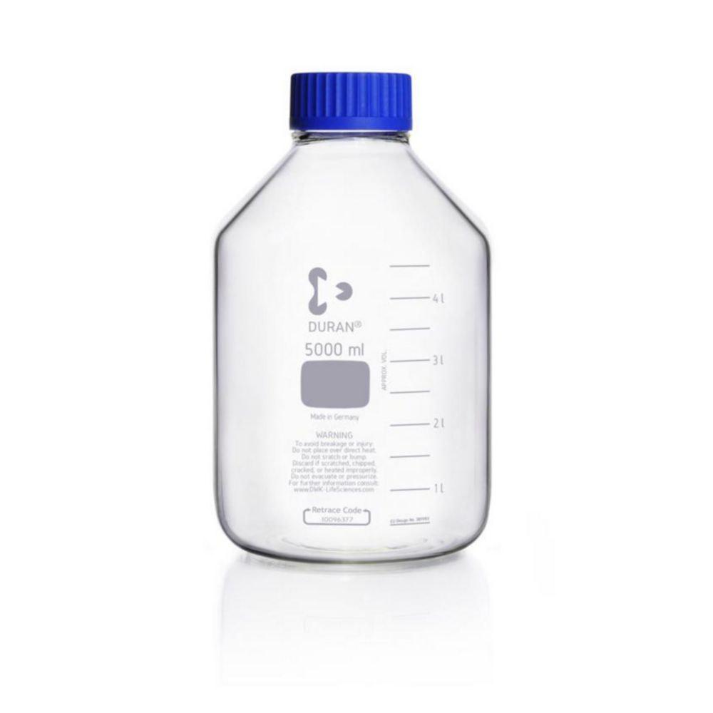 Пляшки з широкою горловиною GLS 80®, DURAN®, прозорі, 182 мм, 314 мм