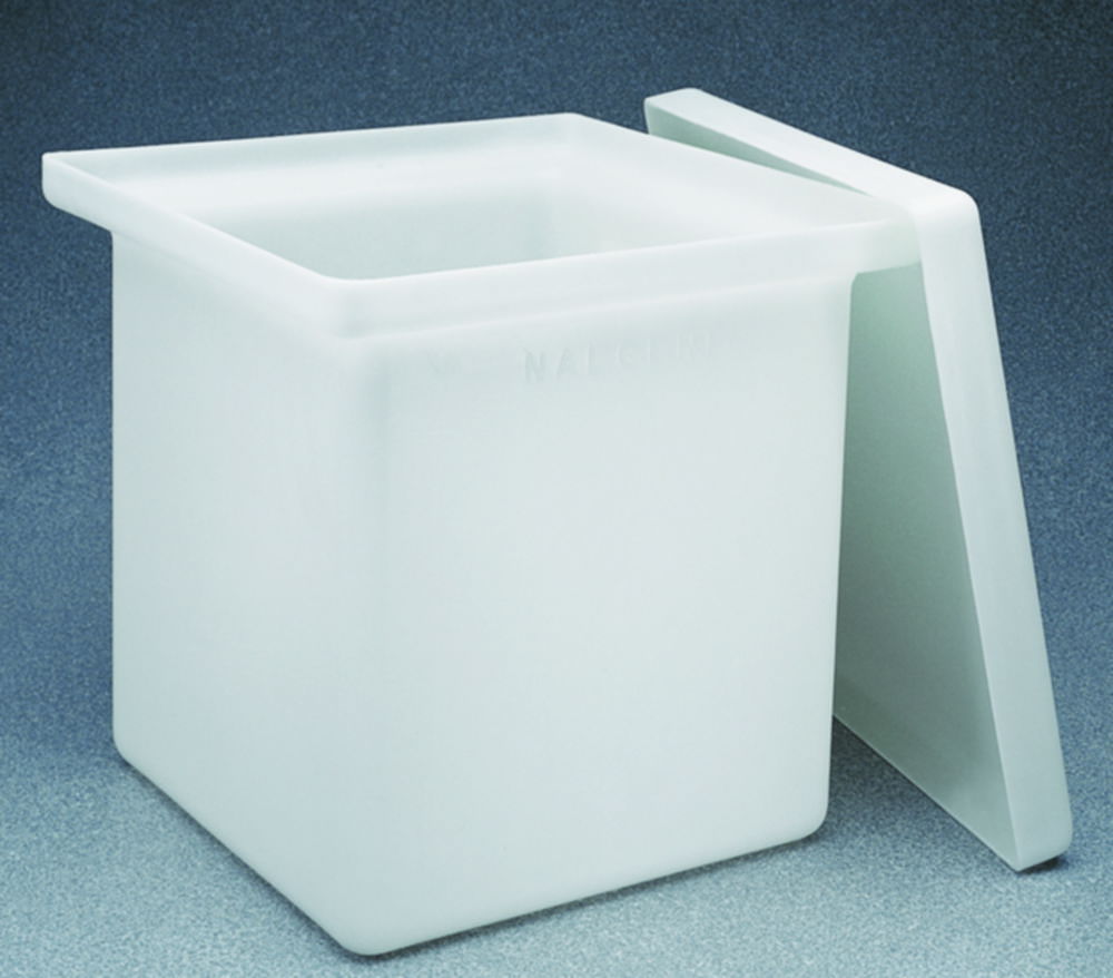 Ємність з кришкою Nalgene™, Тип 14100, HDPE, 57 л, 14100, 310 мм, 470 мм, 470 мм