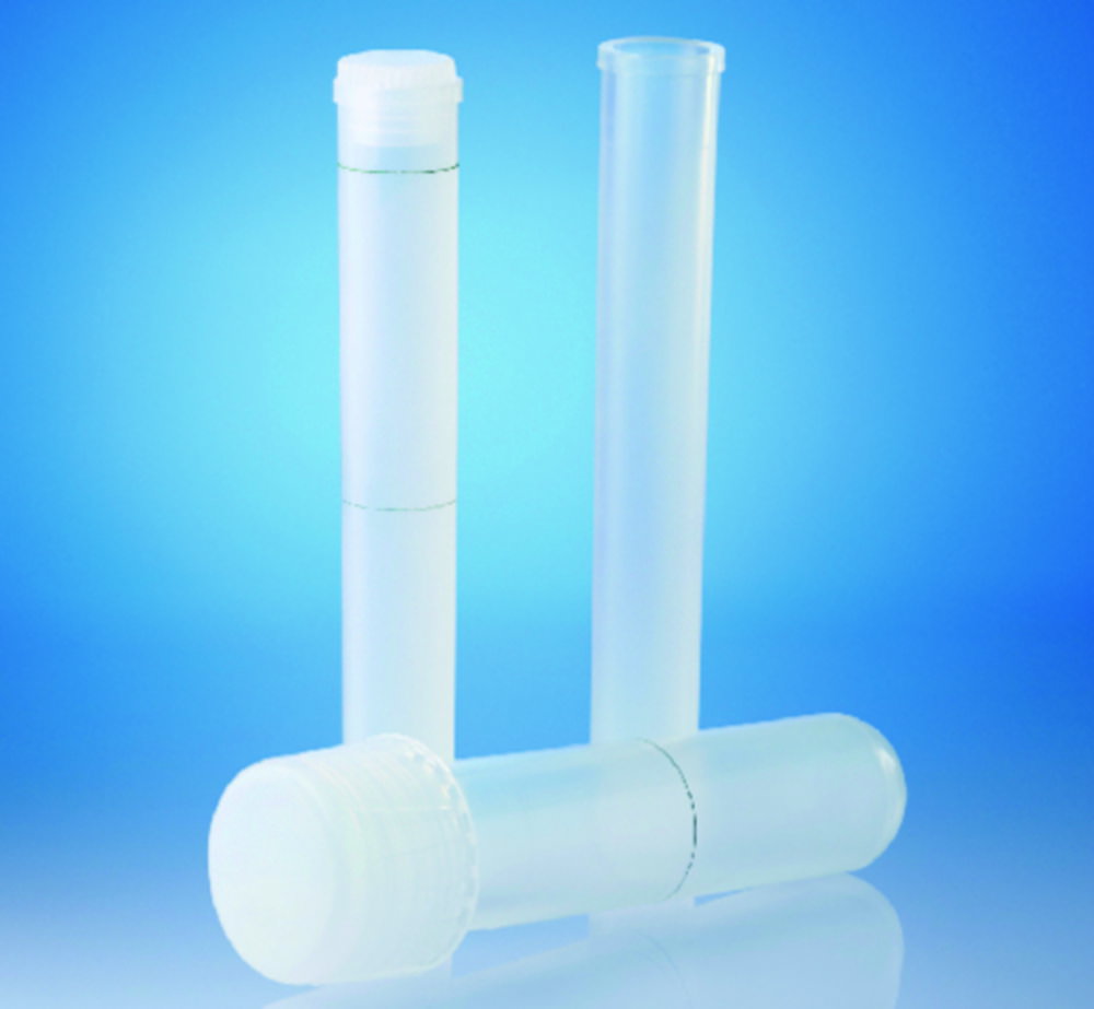 Sample tubes, PFA, with ring mark and screw cap