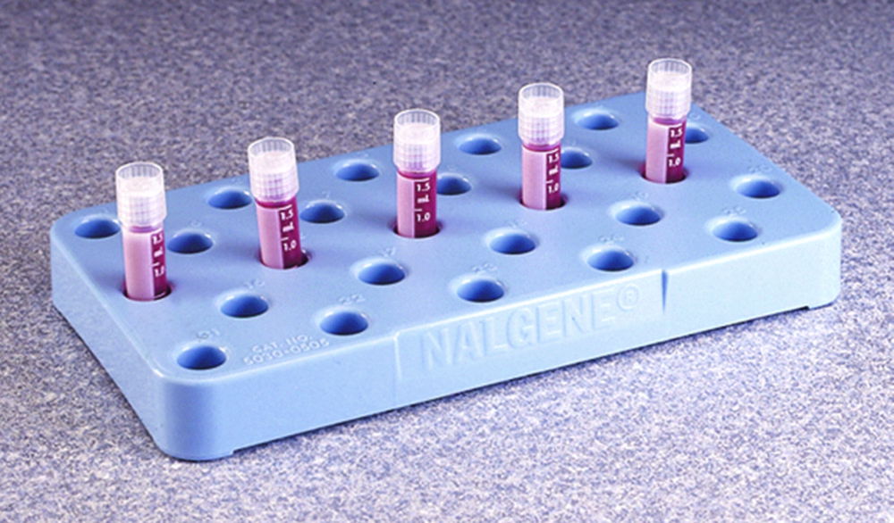 Штатив для кріовіал Nalgene™, поліхлоропрен, 22 мм, синій