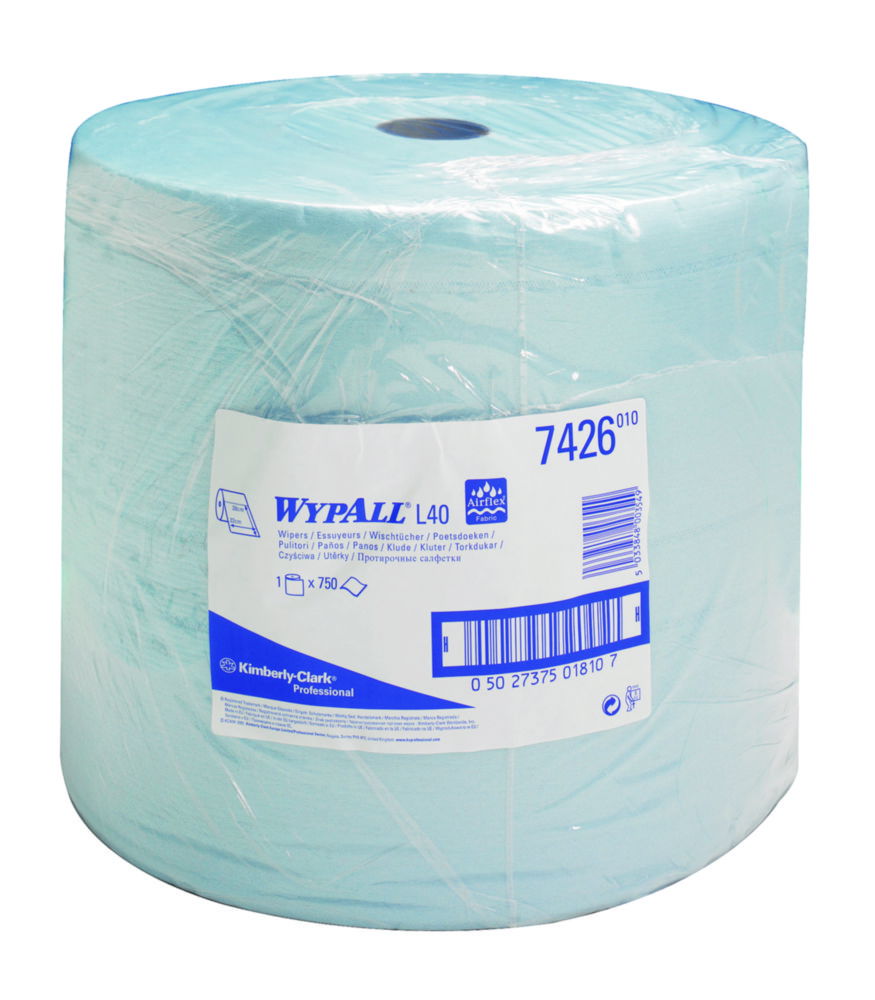 Серветки WypAll* L10 / L20 / L30 / L40, L30, синій, 1 рулон х 670 серветок, 380 мм, 370 мм