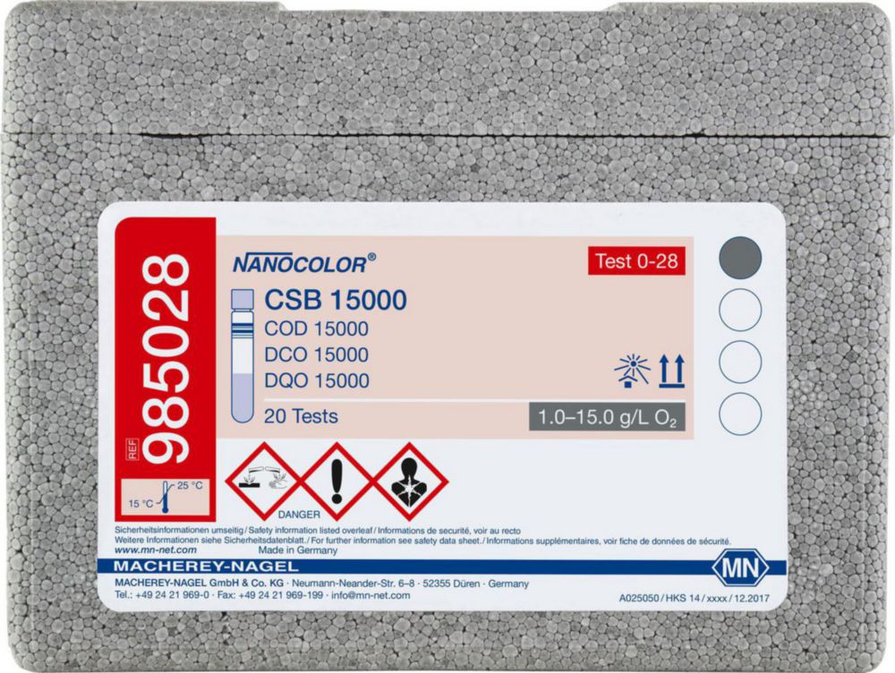 Експрес-тестиNANOCOLOR®, частина 1, ГПК 15000, 1,0 - 15,0 г/лO2