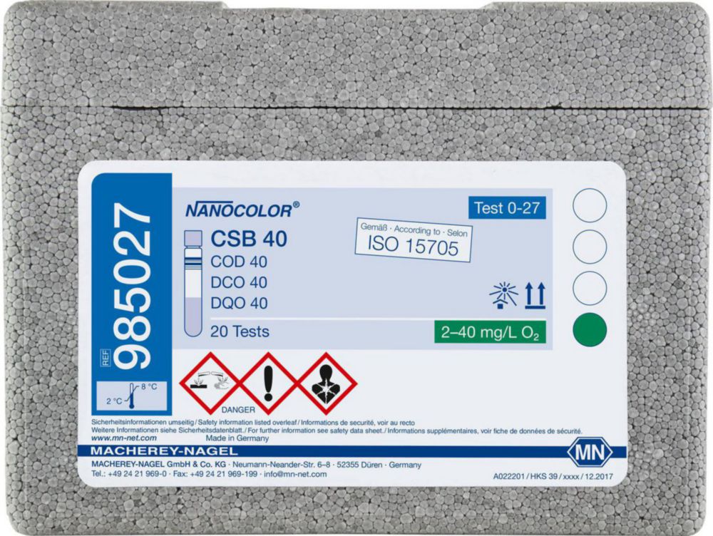 Експрес-тести NANOCOLOR®, частина 1, ГПК 40, 2 - 40 мг/лO2