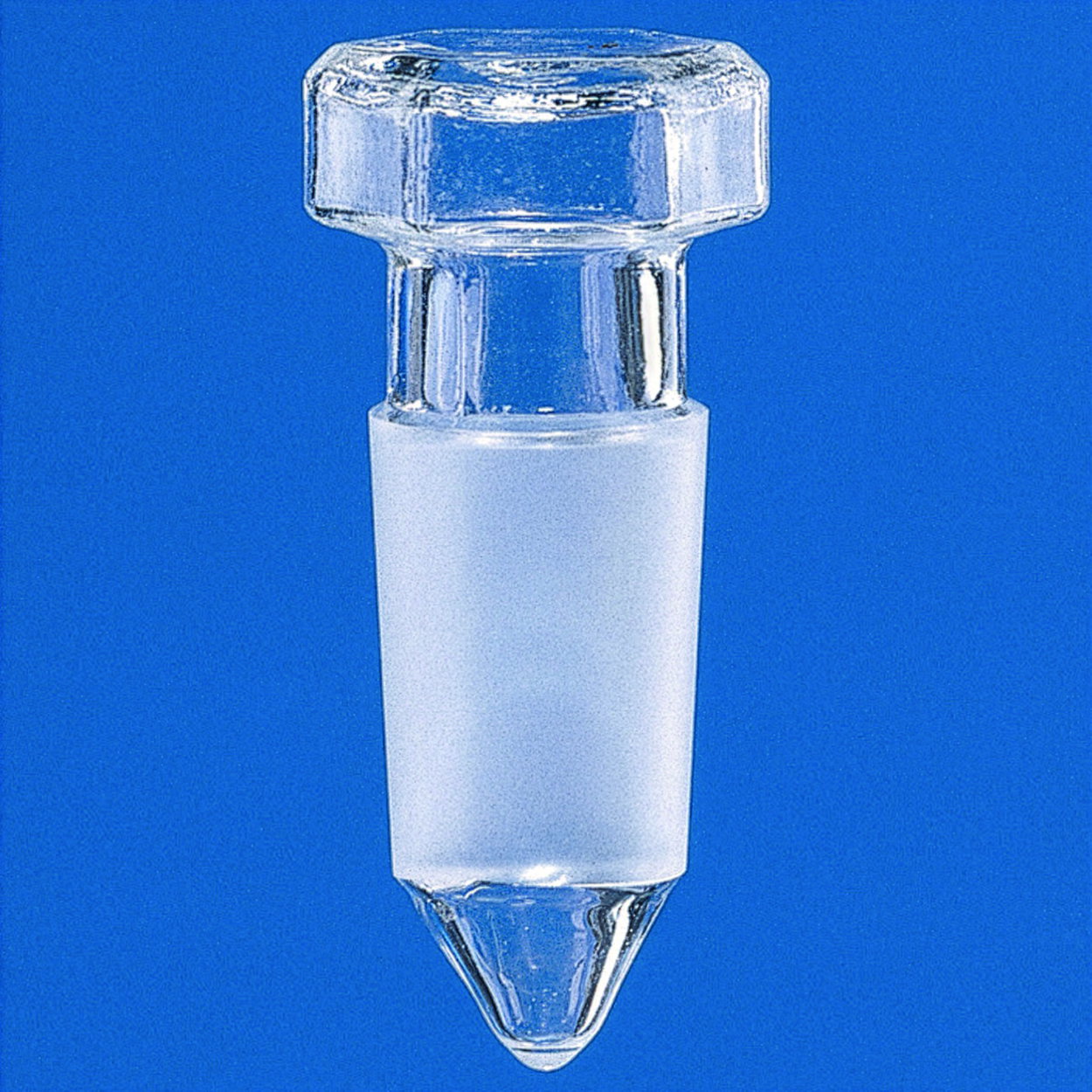 Conical ground joint stoppers, boro 3.3, hollow