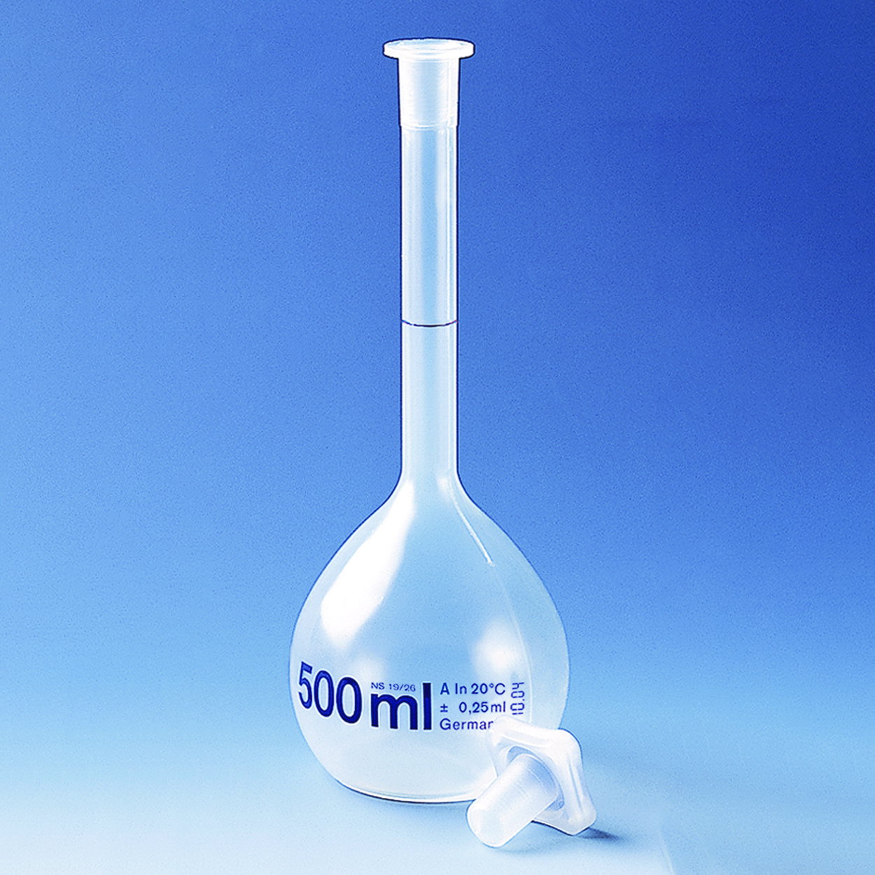 Volumetric flasks, PMP, class A, DE-M, with PP stopper