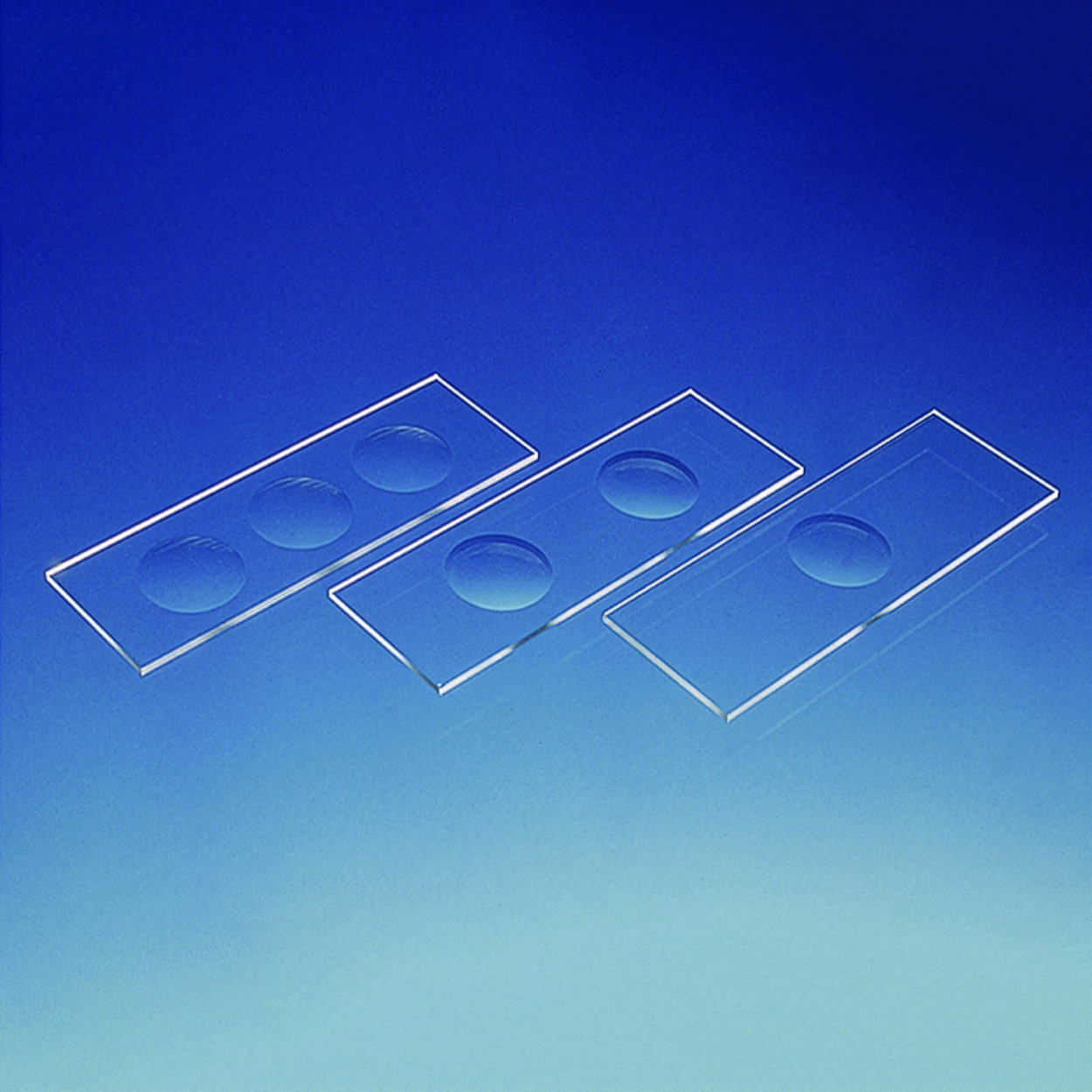 Microscope slides with concavities