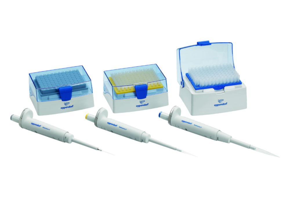 Одноканальні мікролітрові піпетки epReference® 2 (IVD), 3-Pack, Варіант 3: 100-1000 мл, 0.5-5 мл, 1-10 мл