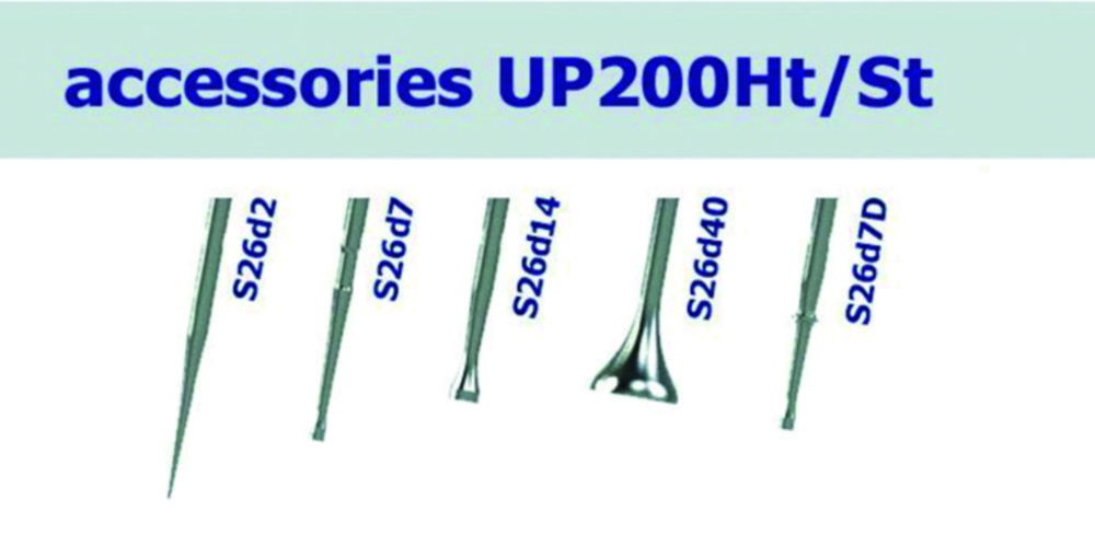 Аксессуары для ультразвуковых гомогензиаторов UP200St и UP200Ht, Ø 7 mm, 20 ... 500 мл, Sonotrode S26d7D, 20 ... 500 мл, Ø 7 mm