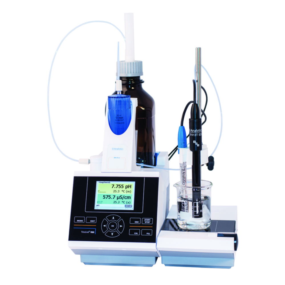 Titrator TitroLine® 7800, mit Magnetrührer TM 235 und Software TitriSoft 3.5