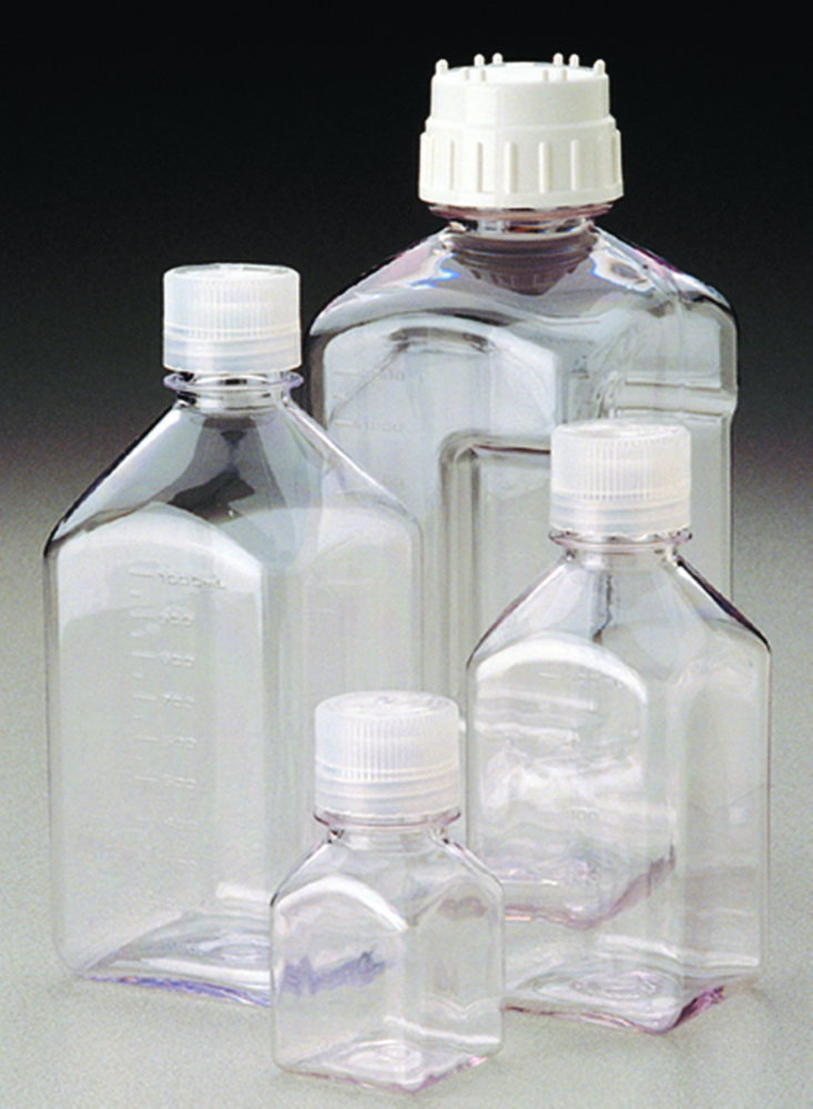 Bouteille de culture carrée Nalgene™ Type 2019, en PETG, stérile