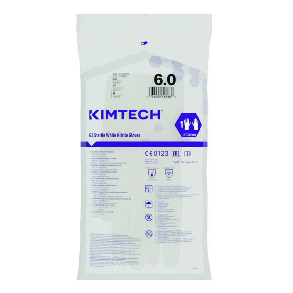 Рукавички для чистих приміщень, Kimtech™ G3 нітрил, стерильні, 9, 300 мм