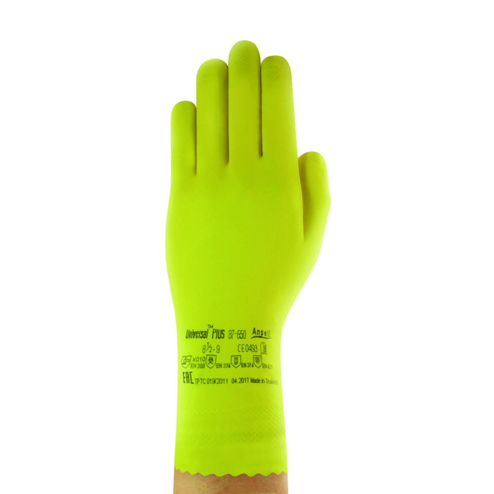 Рукавички хімічного захисту UNIVERSAL™ Plus, латекс, 9½ - 10