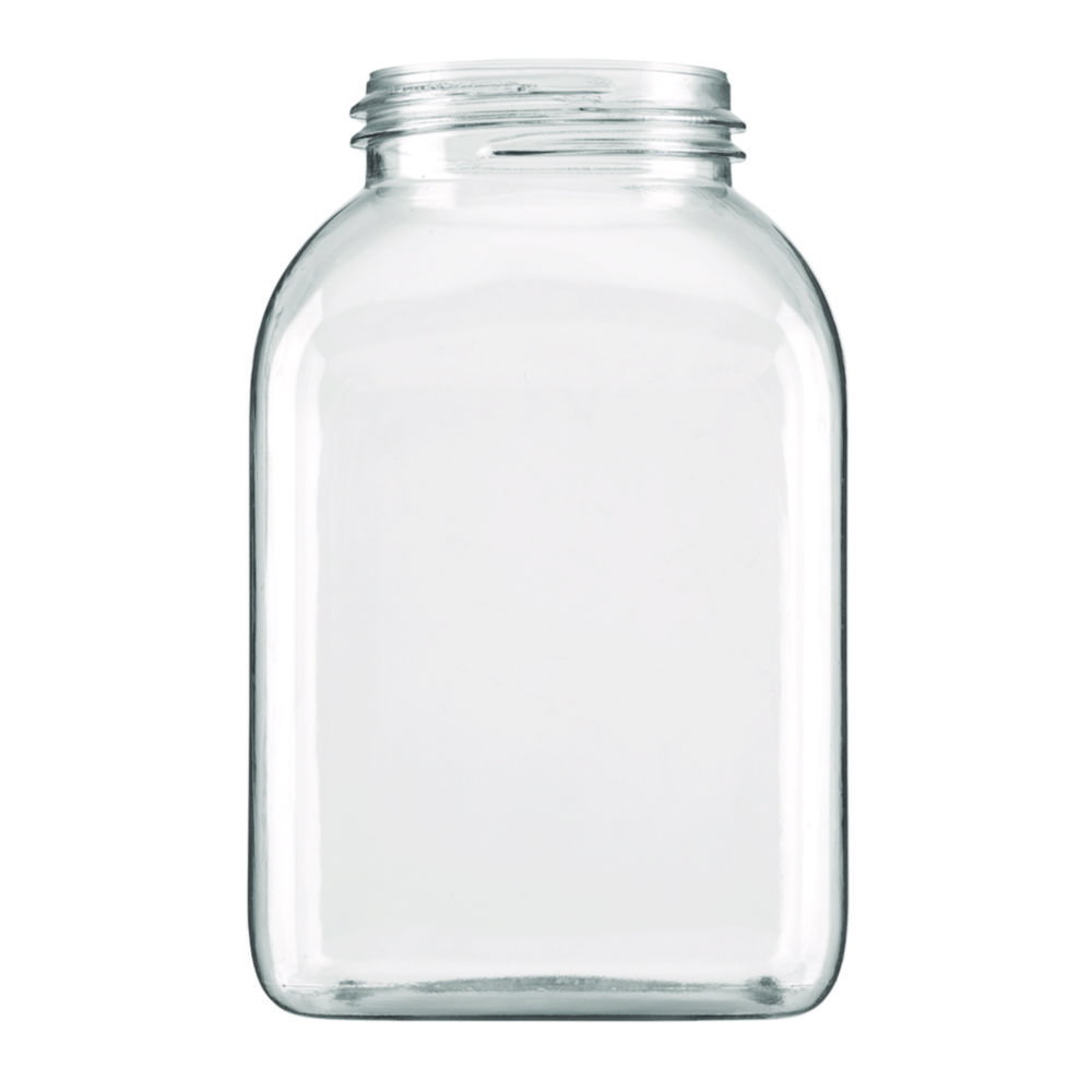 Square wide-mouth containers without closure, series 310, PETG