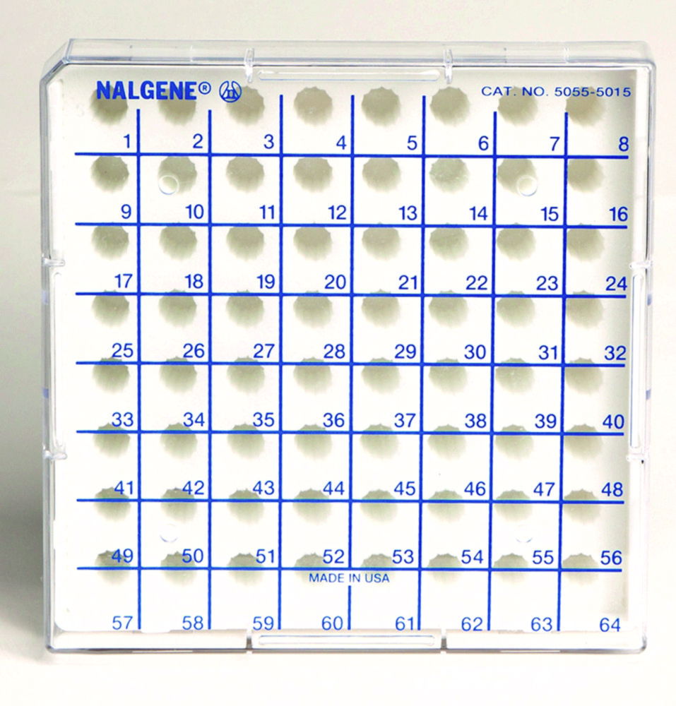 Микроцентрифуг трубы хранения коробки Nalgene, Тип 5055, PC, 5055, 9 x 9