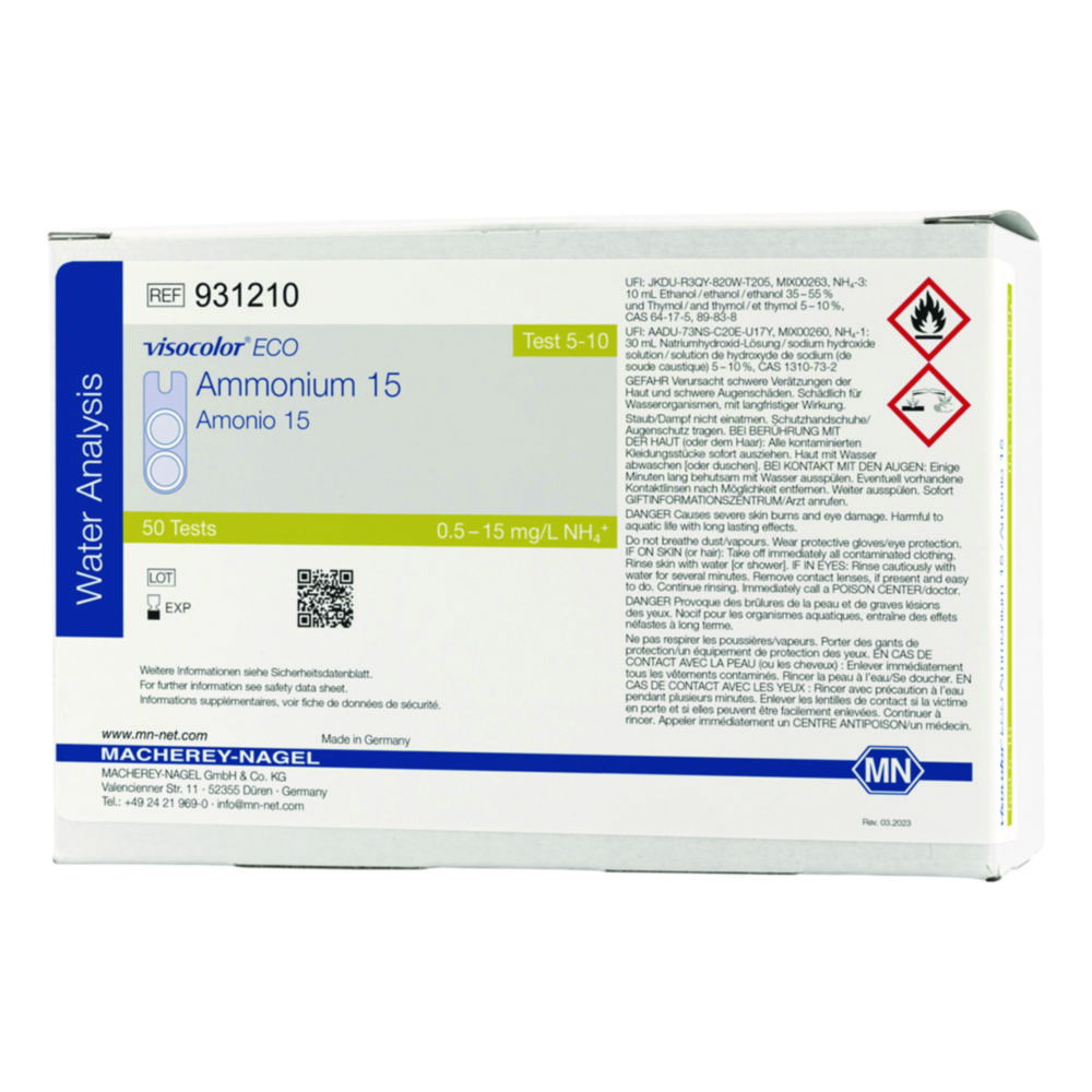 Testkits VISOCOLOR® ECO für Gewässeranalysen, Nachfüllpackung