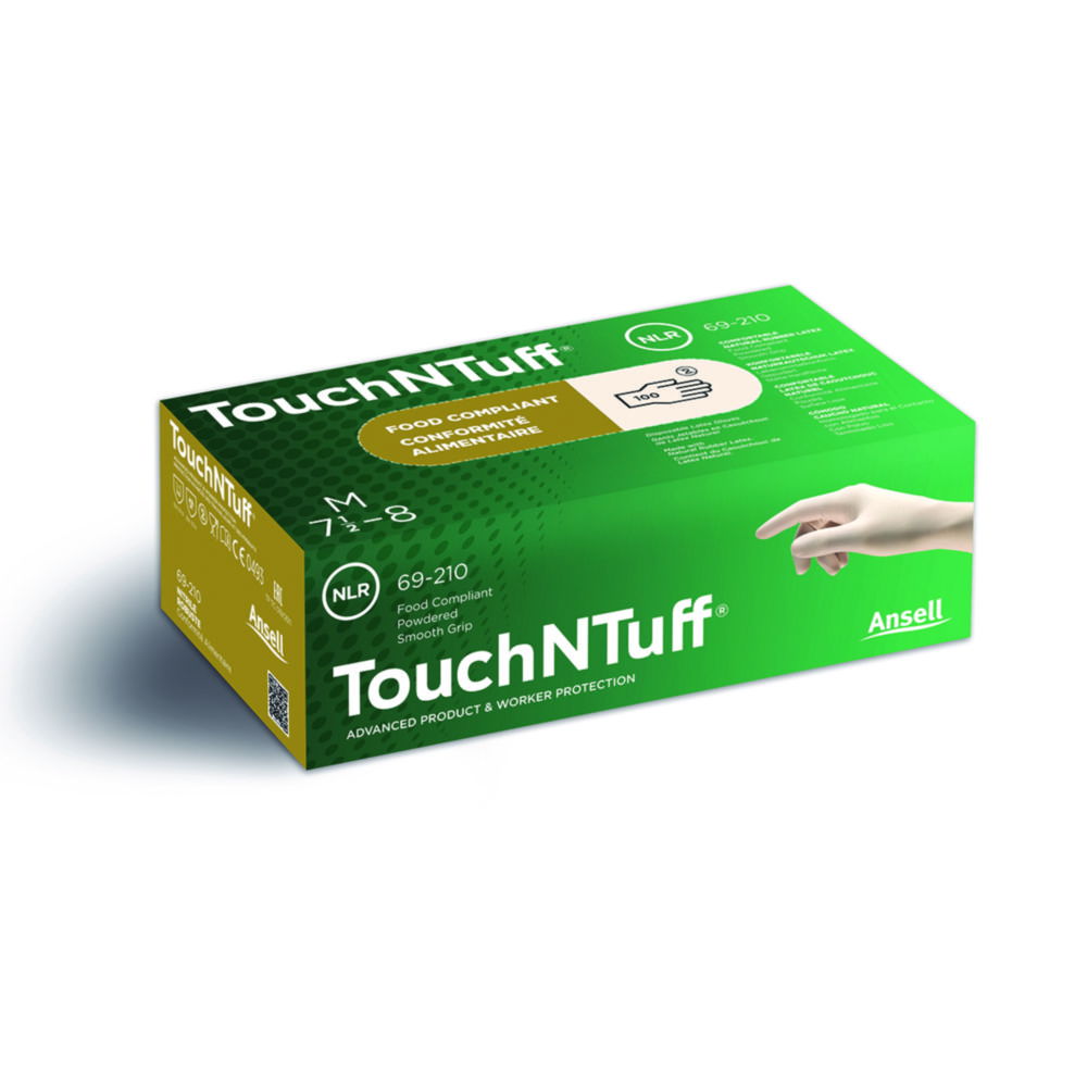 Одноразові рукавички TouchNTuff®, натуральний латекс, 69-318, XL (9,5-10)