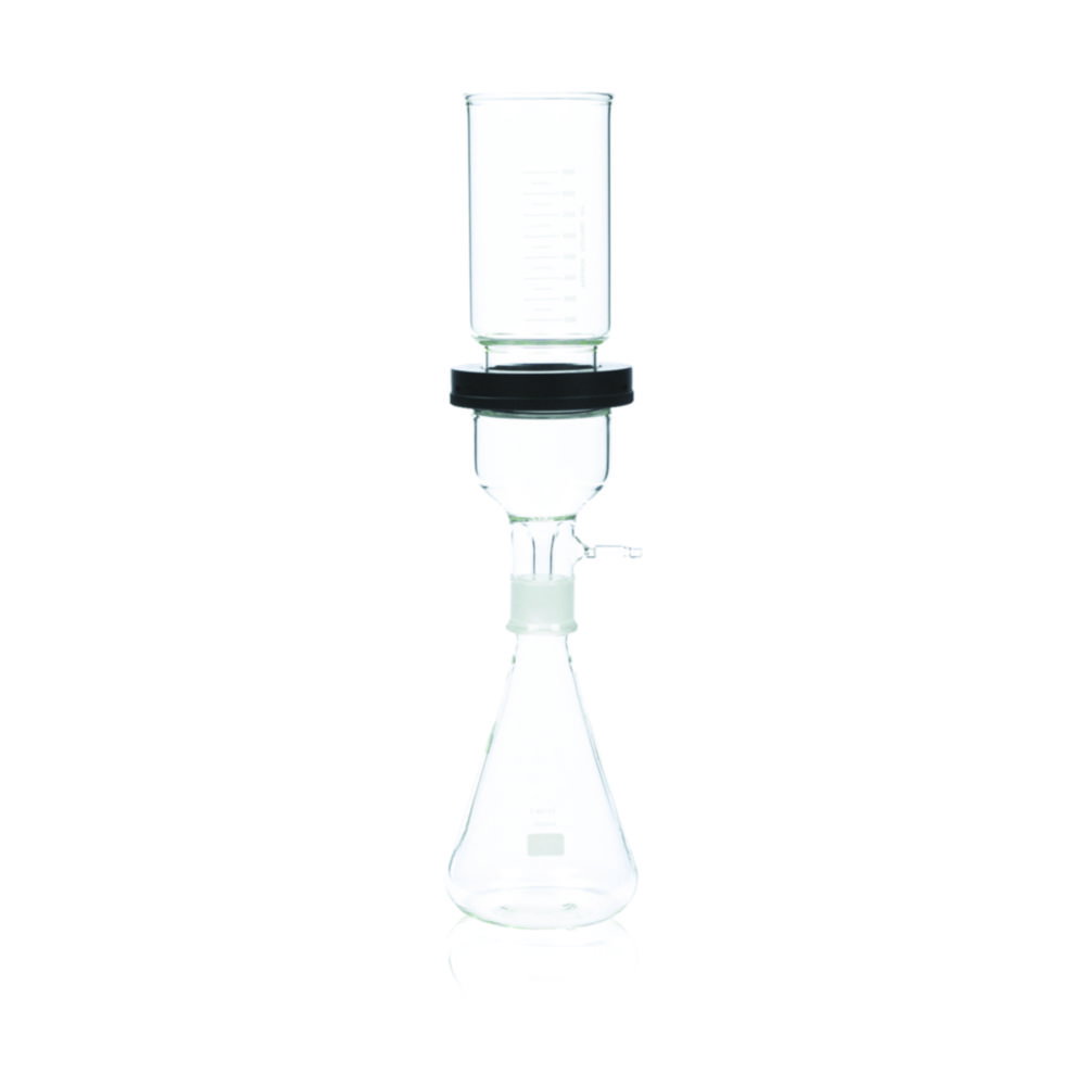 Appareils de filtration avec support de filtre en acier inox, avec raccord vissé et raccord rodé NS40/35