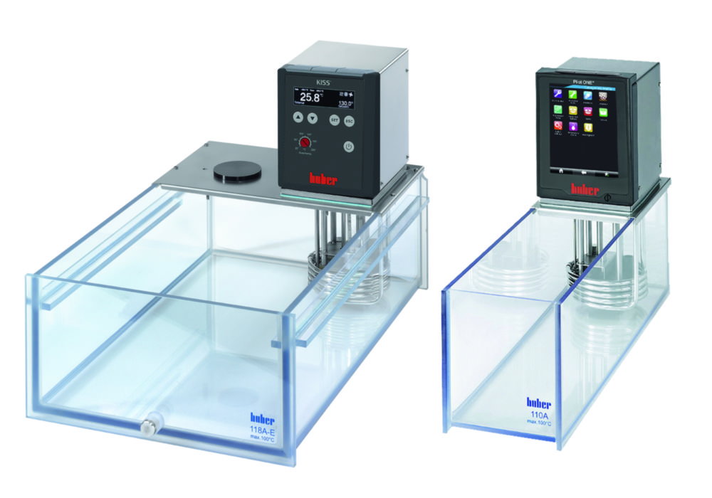 Thermostatic baths with polycarbonate tanks