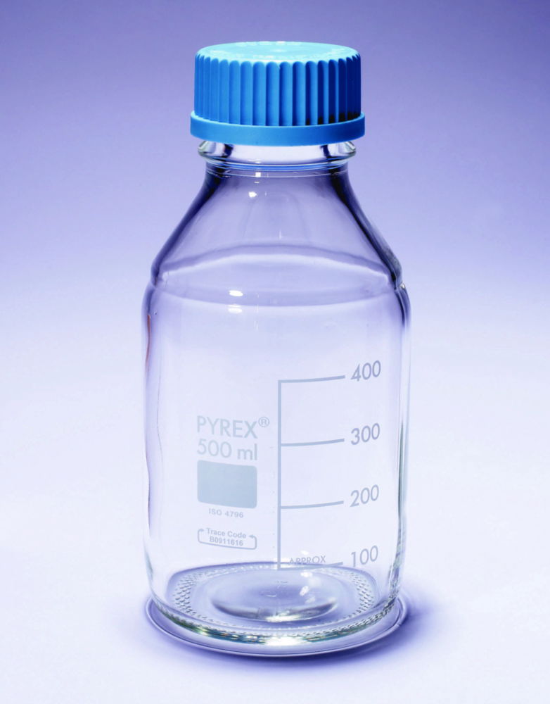 Лабораторні флакони, Медіа-лабораторія, PYREX ® , з кришкою гвинта, 70 мм, 250 мл