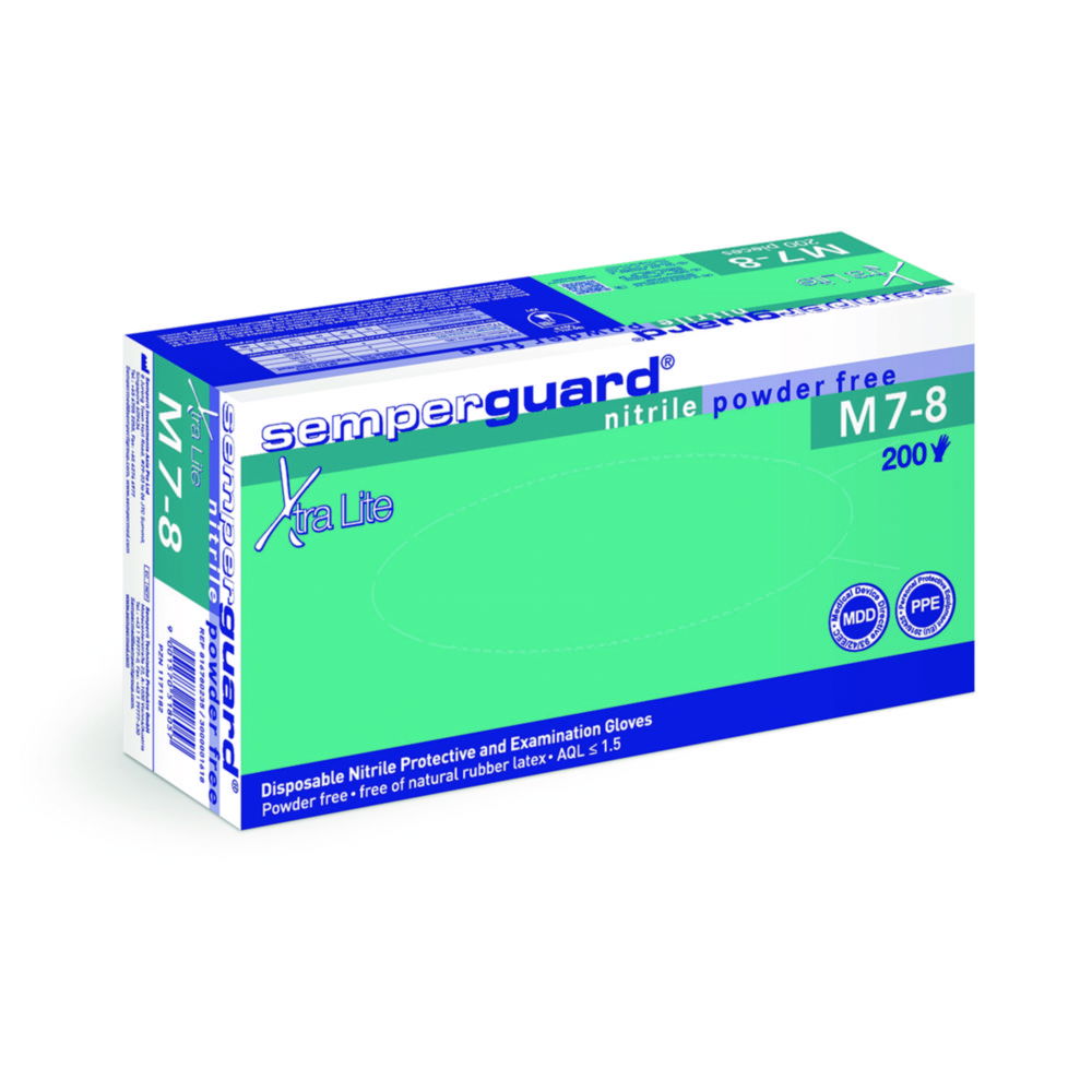 Одноразові рукавички, Semperguard Nitrile Xtra Lite, 240 мм, XL (9-10)
