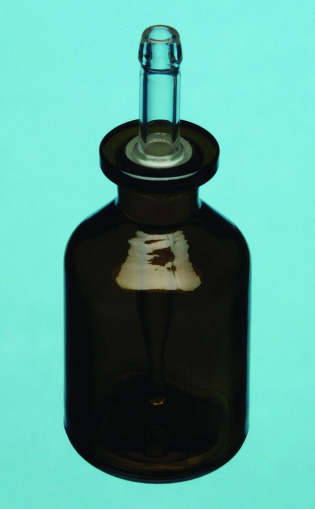 Dropping bottles, pipette bottles, soda-lime glass, amber