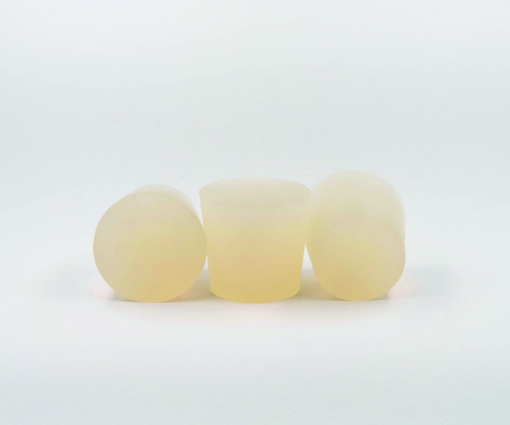 Silikonstopfen, mit zwei Bohrungen