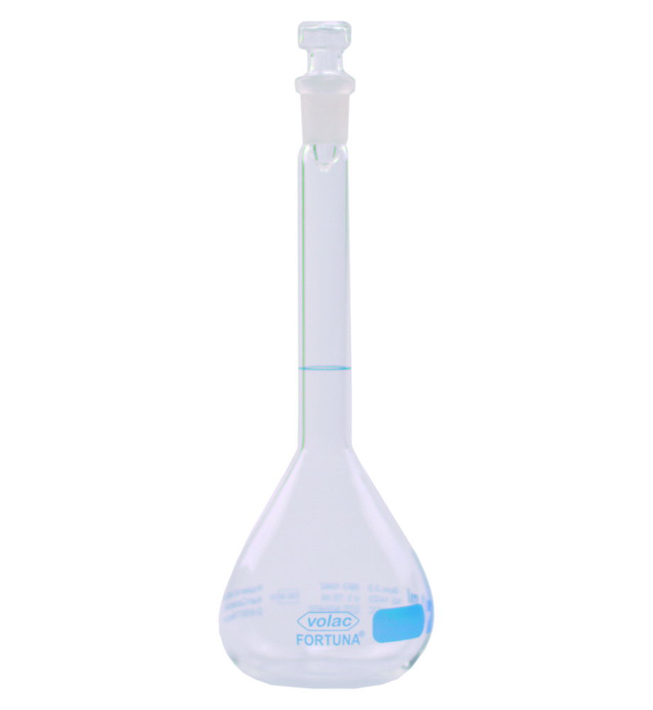 Томтричні колби Volac FORTUNA®, Borosilicate Glass 3.3, клас А, зі скляними пробками, 24/29, 0,40±мл, 1000 мл, 300 мм