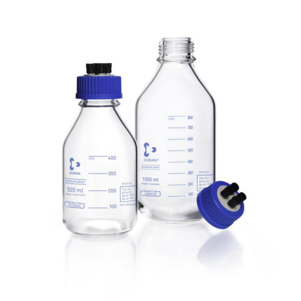Butle, DURAN®, z nakrętką dedykowaną do HPLC, z 4 portami