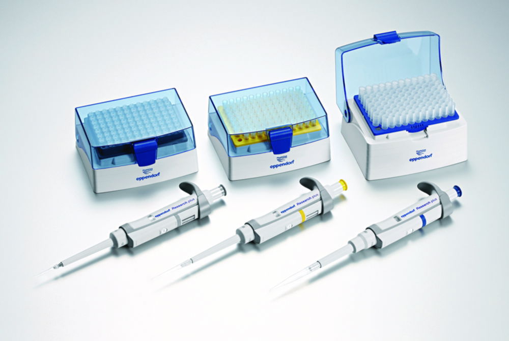 Одноканальні мікролітрові піпетки Eppendorf Research plus 3-Packs (IVD), змінний об'єм, Research® plus 3-Packs, Варіант 3