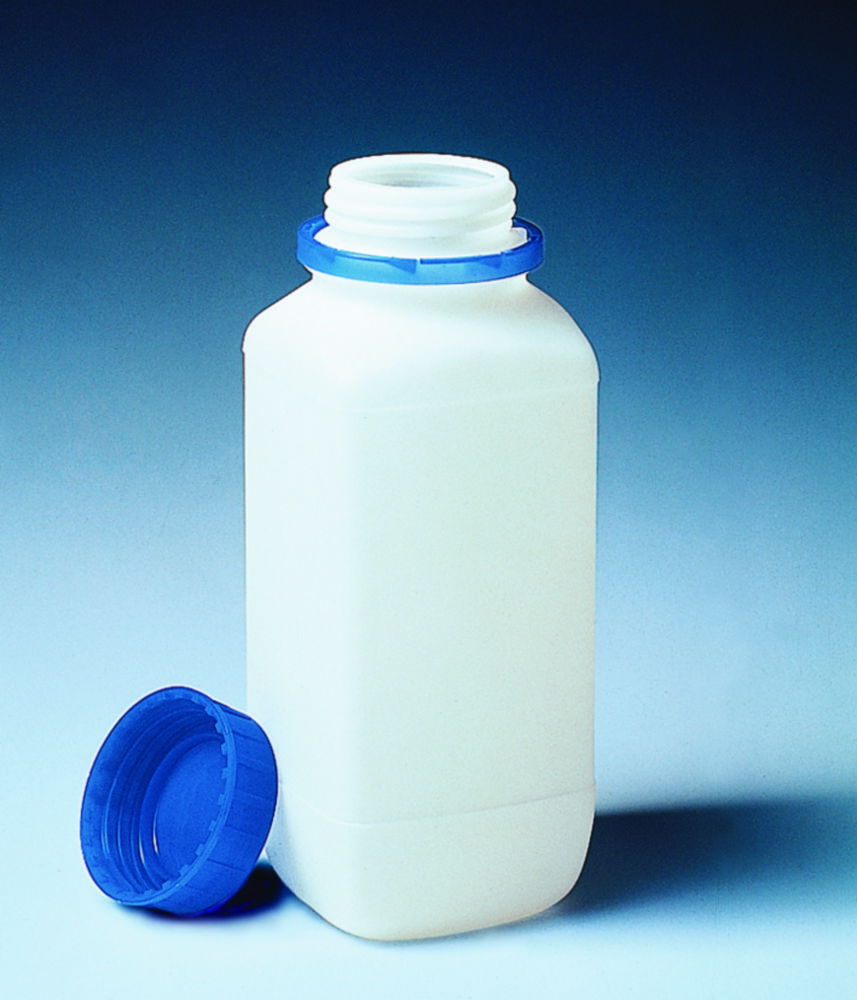 Широко рт квадратные бутылки, HDPE, с винтовой крышкой, PP, 85 мм, 85 мм