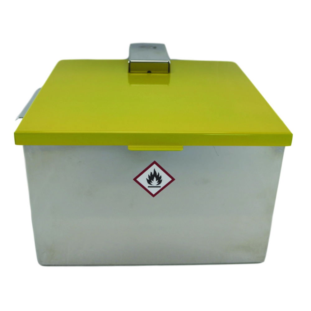 Reinigungsbehälter, Edelstahl V4A, quadratisch