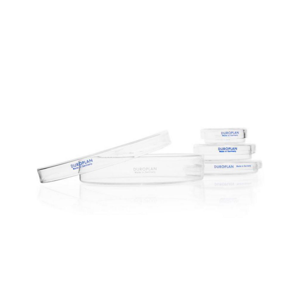 Чашки Петри DUROPLAN®, боросиликатное стекло 3.3