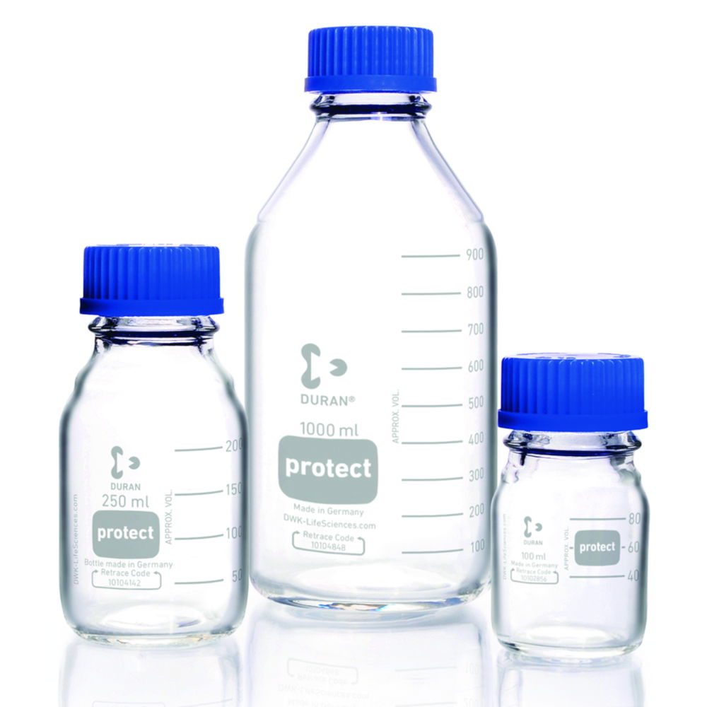 Лабораторні пляшки Protect DURAN®, з кодом, що відстежує, 45 GL, 95 мм