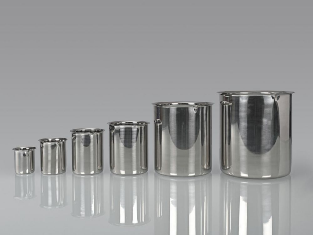Laboratory beaker, stainless steel