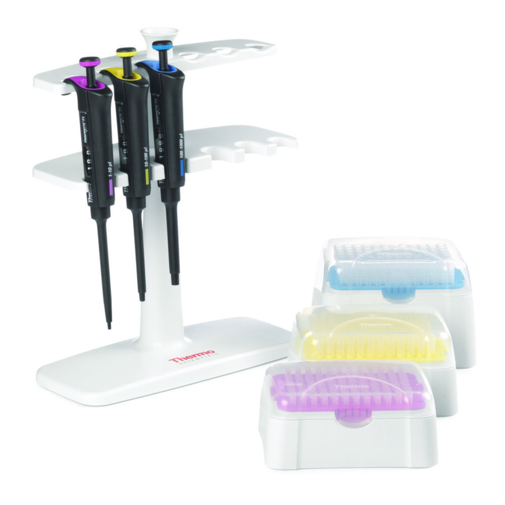 Одноканальні мікролітрові піпетки Finnpipette™ F2 GLP (комплект), Комплект Finnpipette™ F2 GLP 4