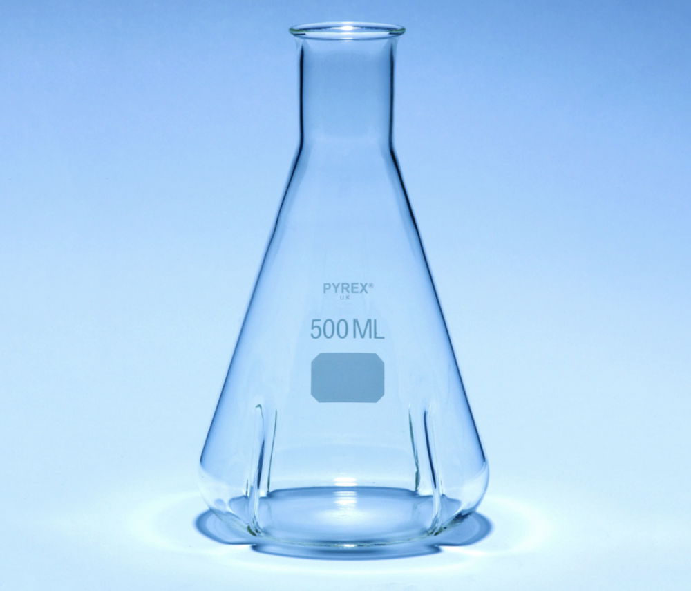 Перегородчасті колби, боросилікатне скло Pyrex®, 49 мм, 282 мм