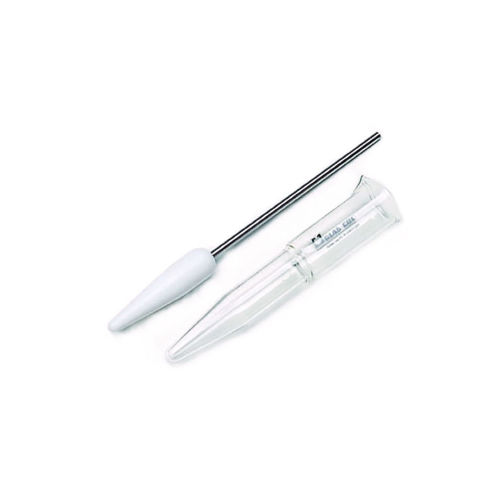 Homogenisatoren, PTFE-Pistill, mit Erweiterung als Überlauf, mit Ausguss