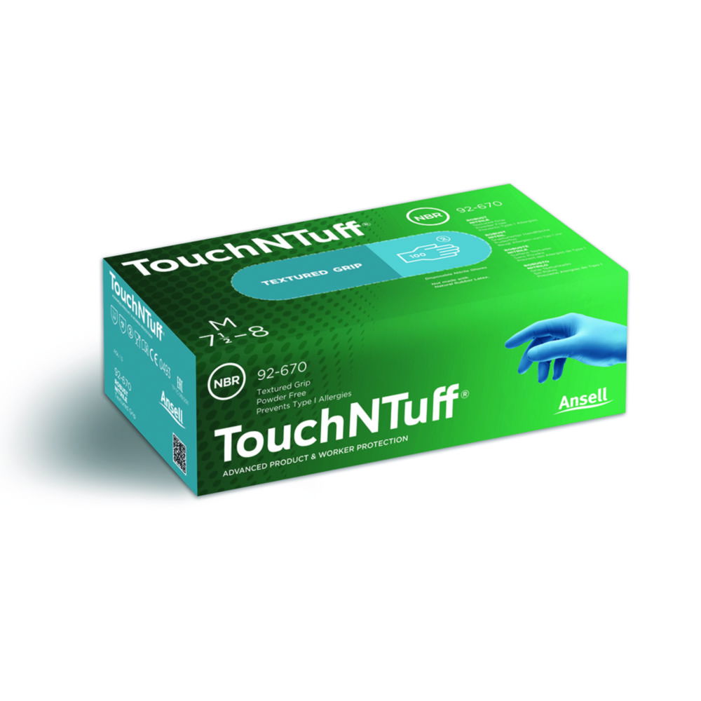 Одноразові нітрилові рукавички, Touch N Tuff® Blue, XL, 300 мм