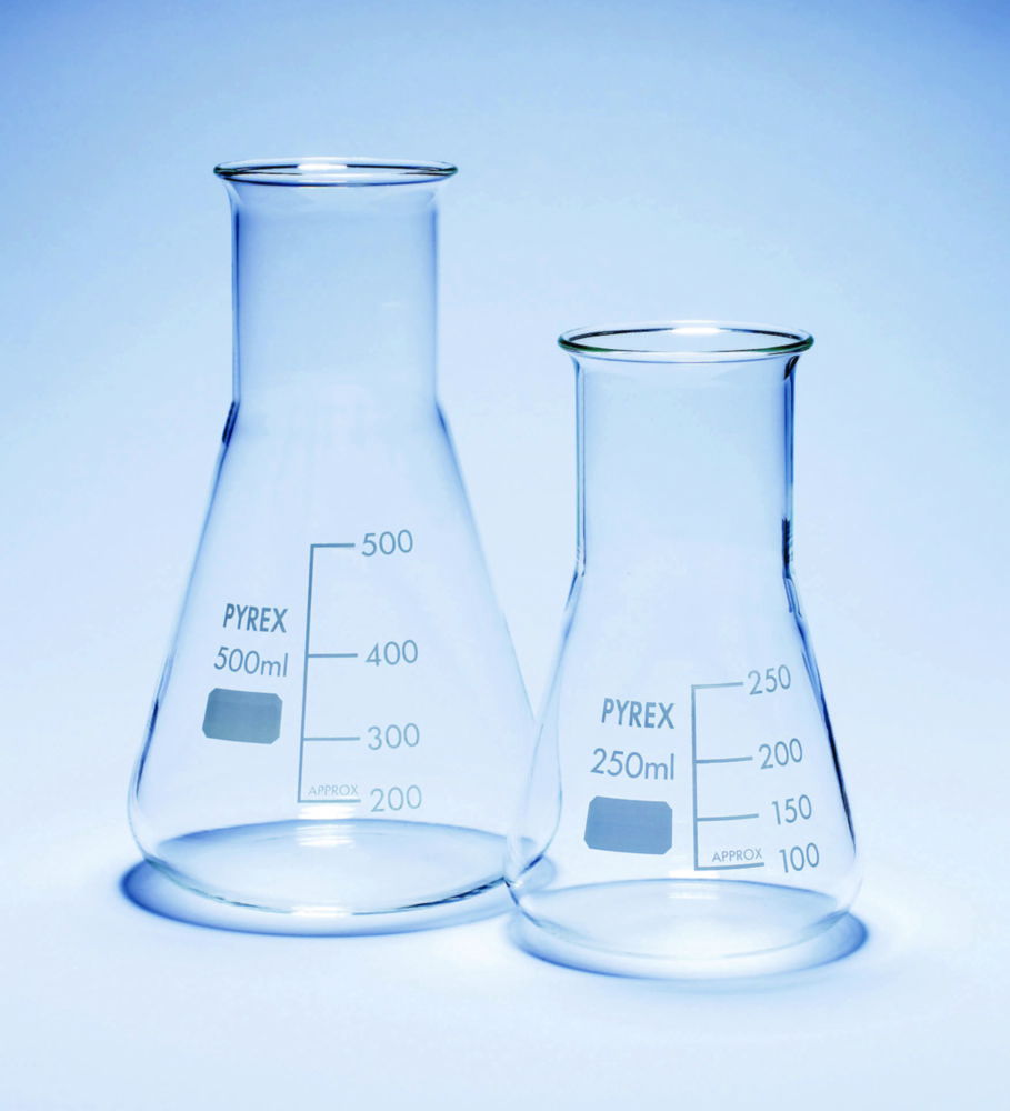 Колби конічні, широкогорлі, Pyrex®, 46 мм, 175 мм