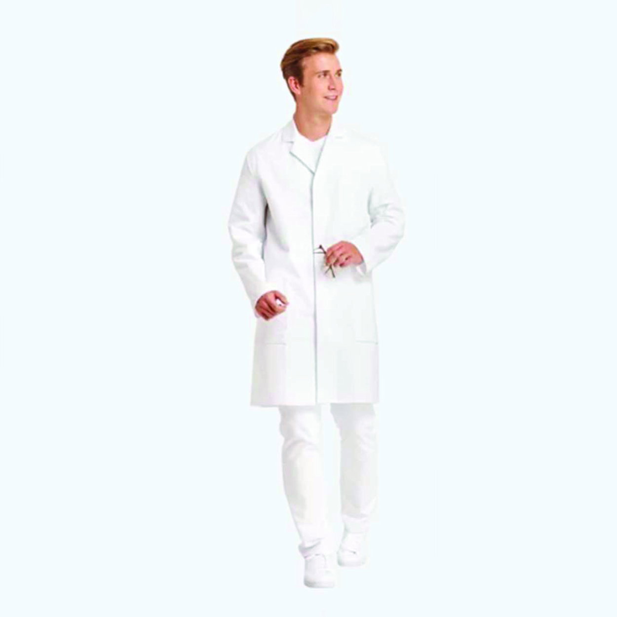 Mens laboratory coats, white