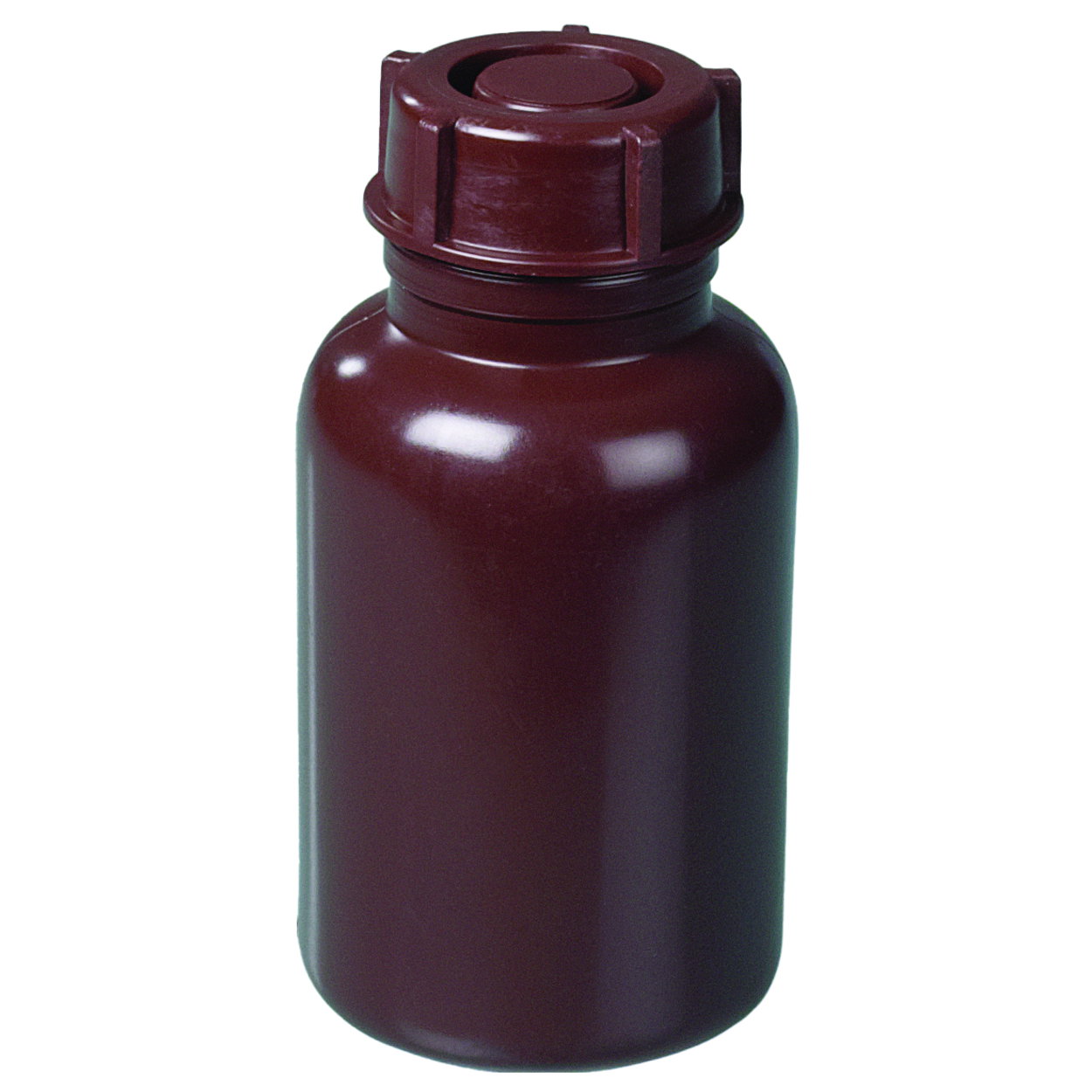 Wide-necked bottle, LDPE, brown